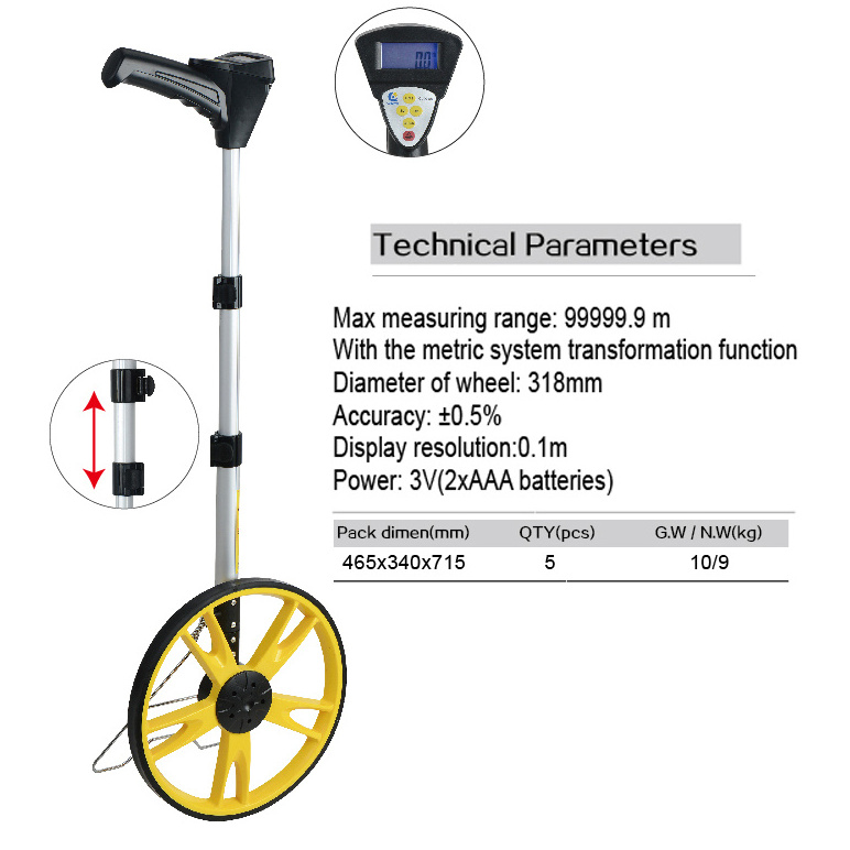 Surveyors Measuring Wheel Small Walking Wheels Scalable Digital