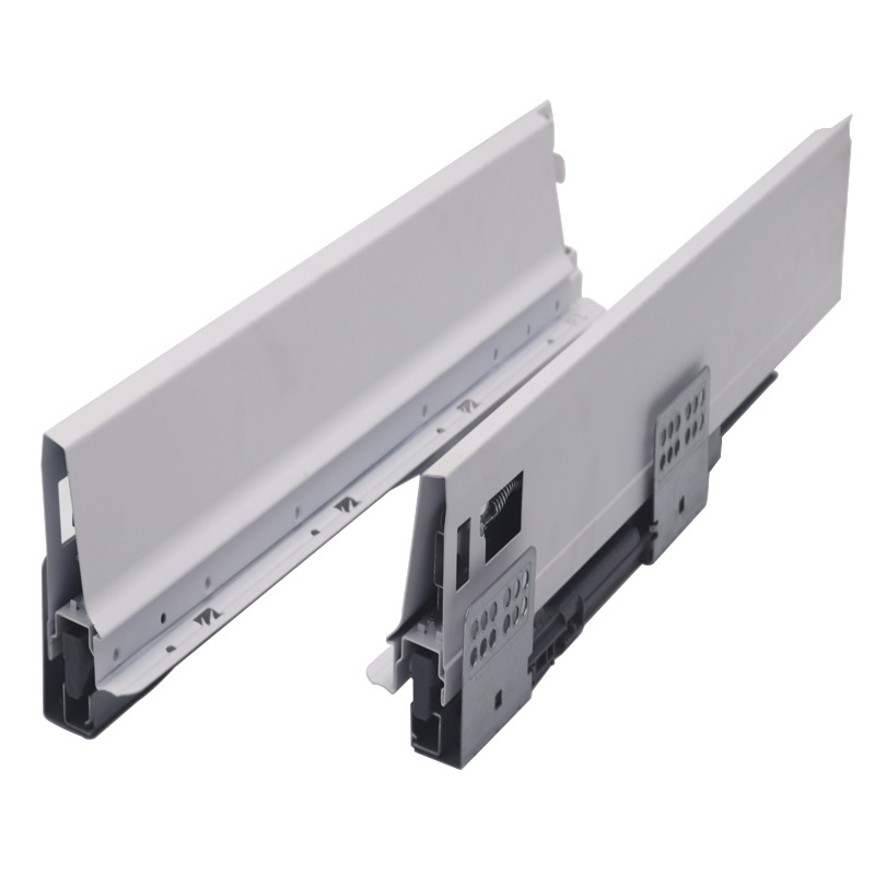 drawer slide slim metal telescopic channel undermount full extension silent drawer box slide