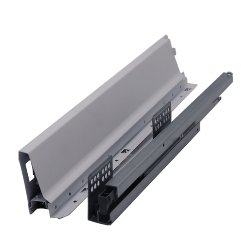 drawer slide slim metal telescopic channel undermount full extension silent drawer box slide