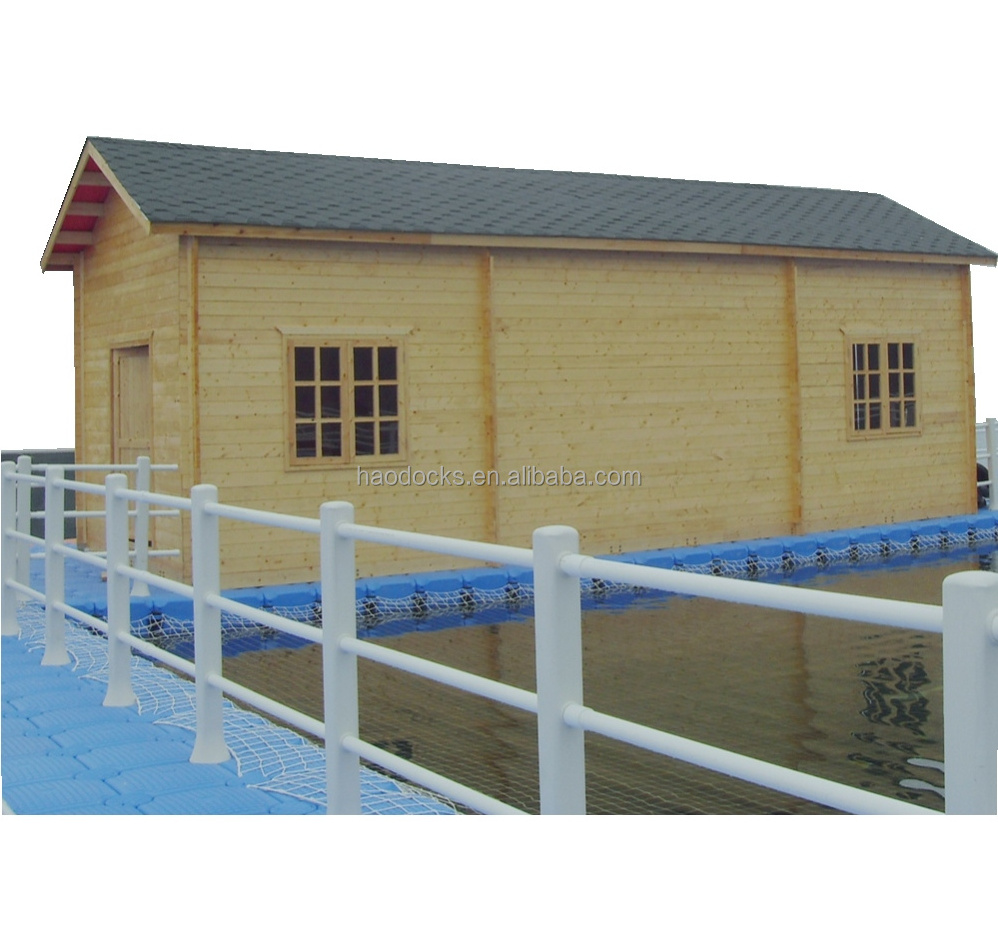 strong durable HDPE modular floating house floating bungalows foundation unit dock block