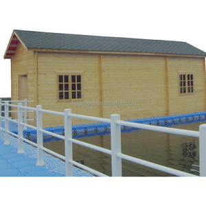 strong durable HDPE modular floating house floating bungalows foundation unit dock block