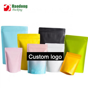 Stand Up Custom Print Logo Pouch Custom Reusable Ziplock Doypack Poly Bag Stand Up Pouch Packaging