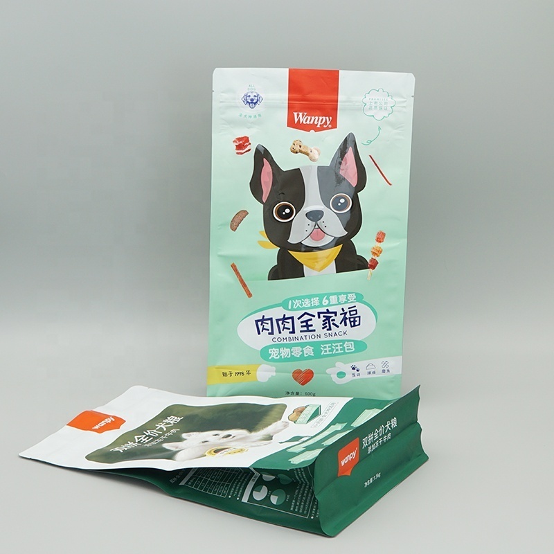 High Quality Custom Gravure Printing Dog Cat Pet Food Snack Stand Up Zip Lock Pouch Packaging Bag