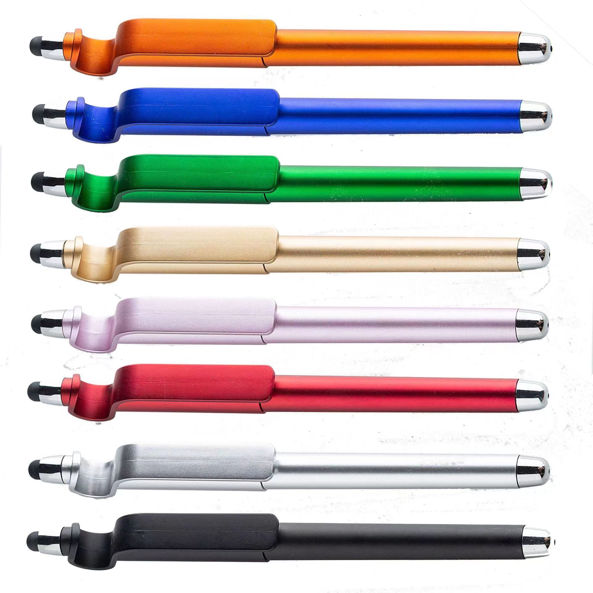 2023 new 3 In 1 Multi-function Mobile Phone Holder Plastic Ball Pens Screen Stylus Touch Pen