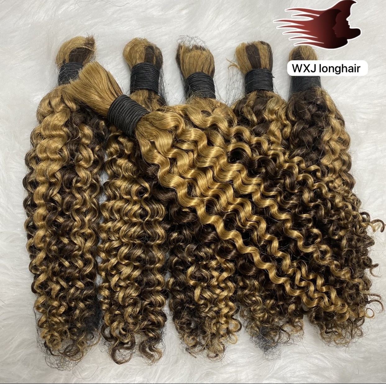 virgin no weft human hair bulk braiding human hair loose wave cabelo humano natural 613 afro kinky bulk human hair for braids