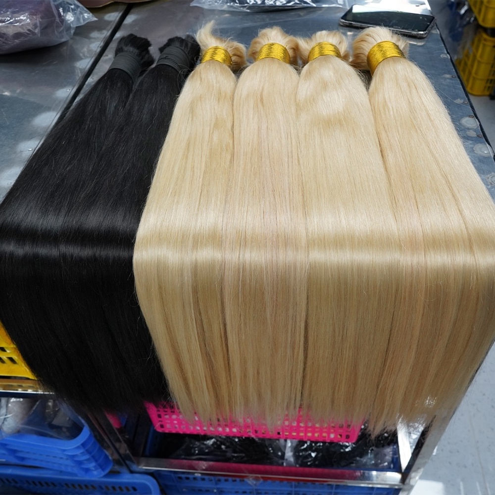 virgin no weft human hair bulk braiding human hair loose wave cabelo humano natural 613 afro kinky bulk human hair for braids