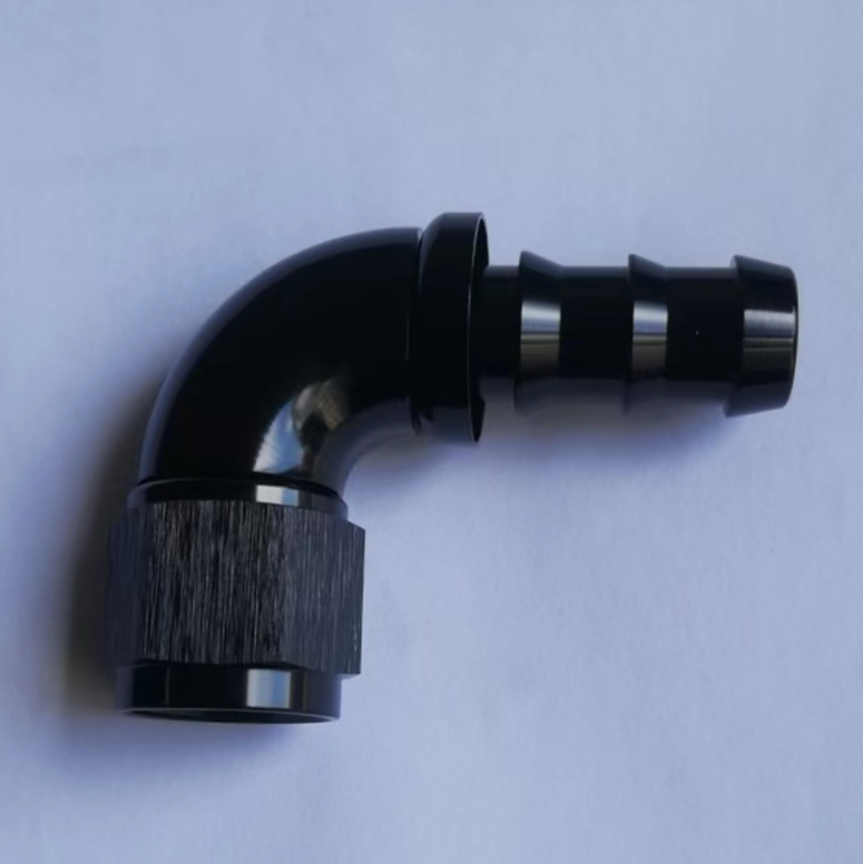 Haofa black an6 an8 an10 one piece full flow push lock hose end 6AN 8AN 10AN 12AN 45/90 degree push lock fitting