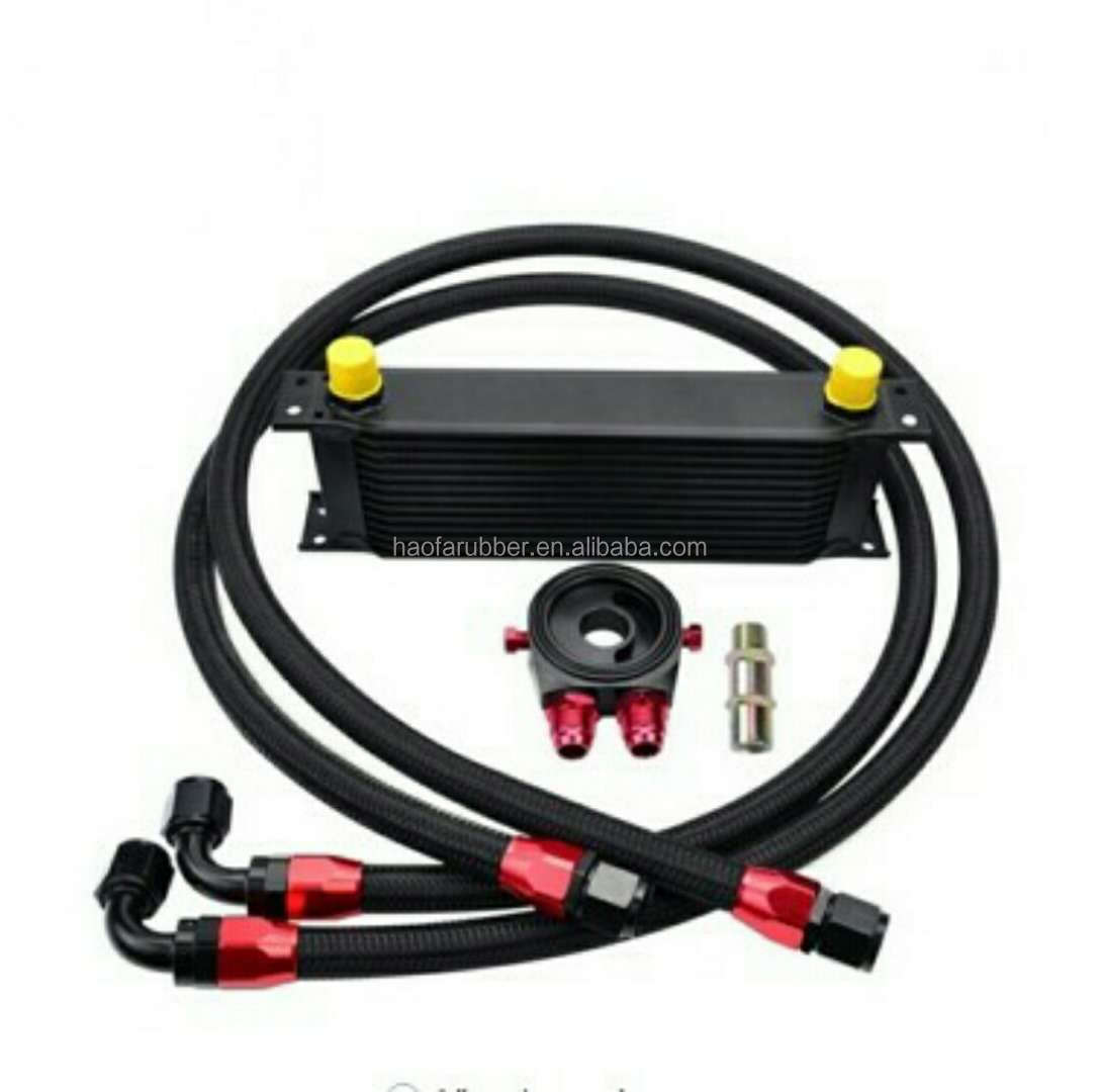 AN4 AN6 AN8 AN10 AN12 AN16 AN20 nylon braided rubber oil pipe line fuel hose with fittings