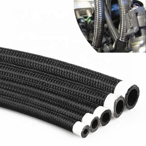 Big Promotion Multiple Size STOCK Stainless steel braided fuel line black nylon nbr/cpe oil hose 4an 6an 8an 10an 12an 16an 20an