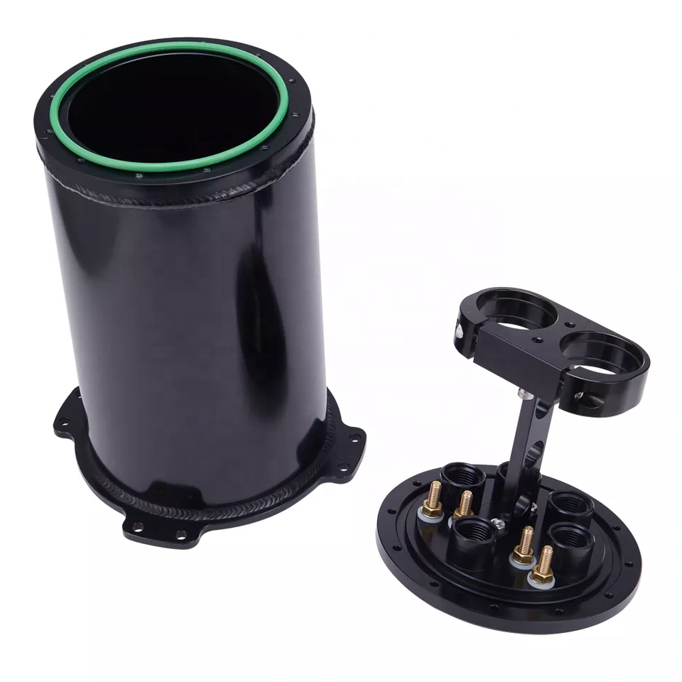 HaoFa Twin Pump 2.8L Surge Tank For Twin 40 mm Fuel Pumps 8AN O-Ring Ports