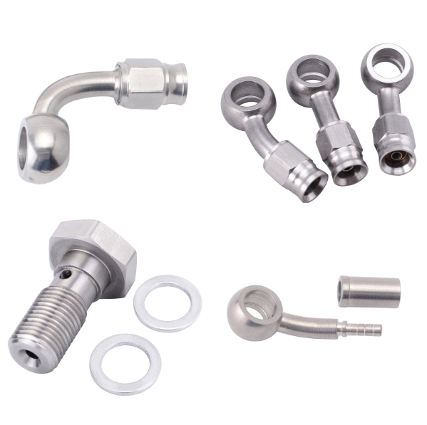 Haofa motorcycle stainless steel banjo an fitting hydraulic an3air brake line hose pipe fitting