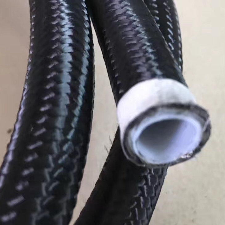 High quality AN6 line ptfe  ss nylon braided tube auto motorcycle pressure hydraulic pipe hose assembly PTFE AN6 oil cooler hose