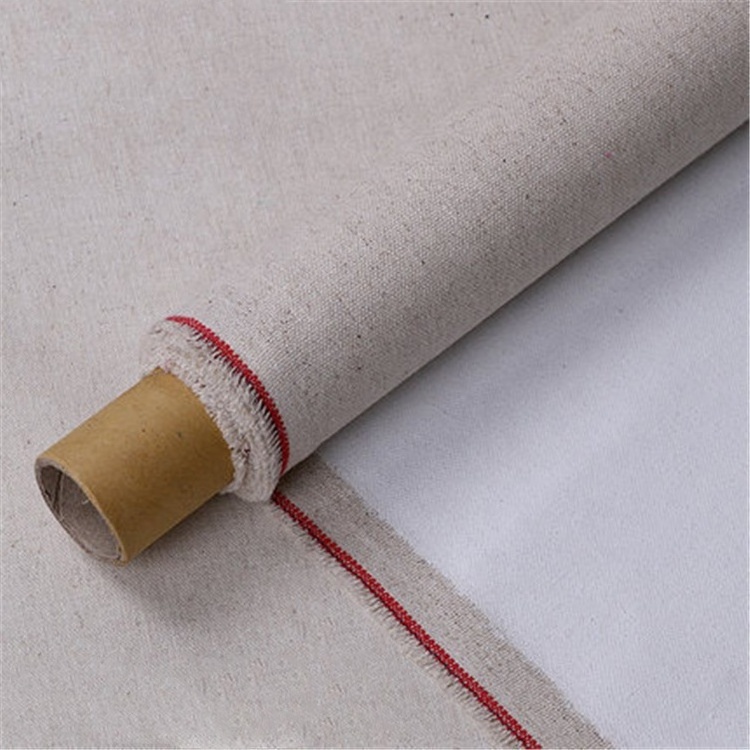 Factory Wholesale Wear-resistant Linen Flax Blended Coating Oil Canvas Roll for Artist Acrylic Oil Art Painting Supplies