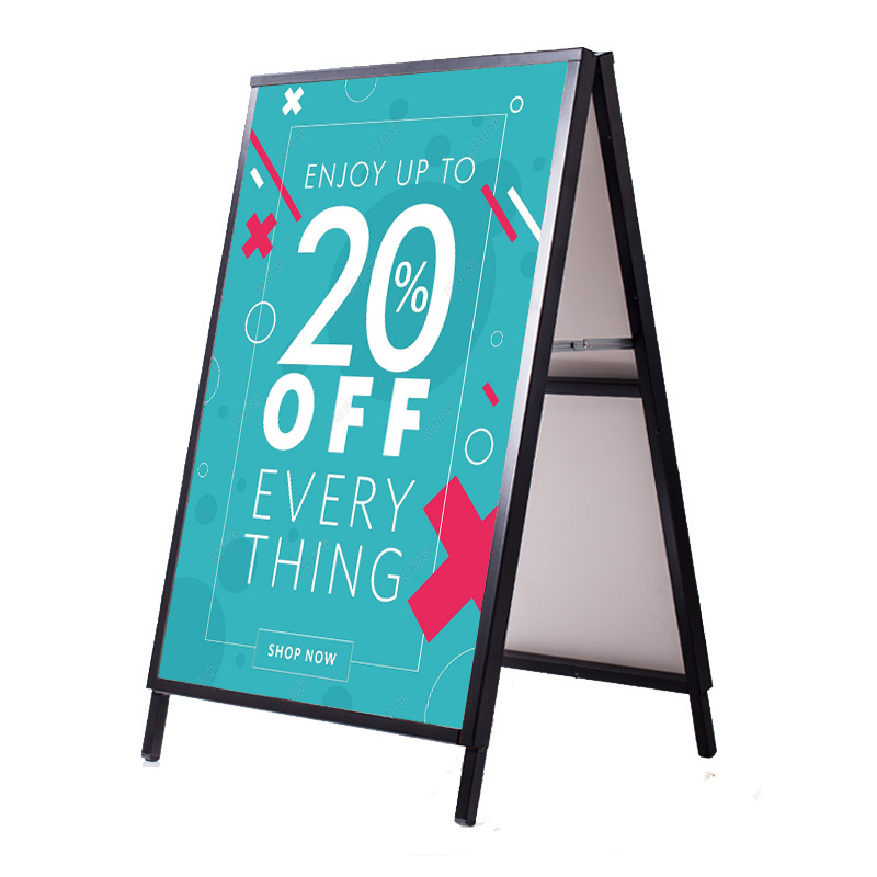 Factory Direct Sale Outdoor Durable Factory Fashionportable A Frame Sign Board High Quality Waterproof Display Stand