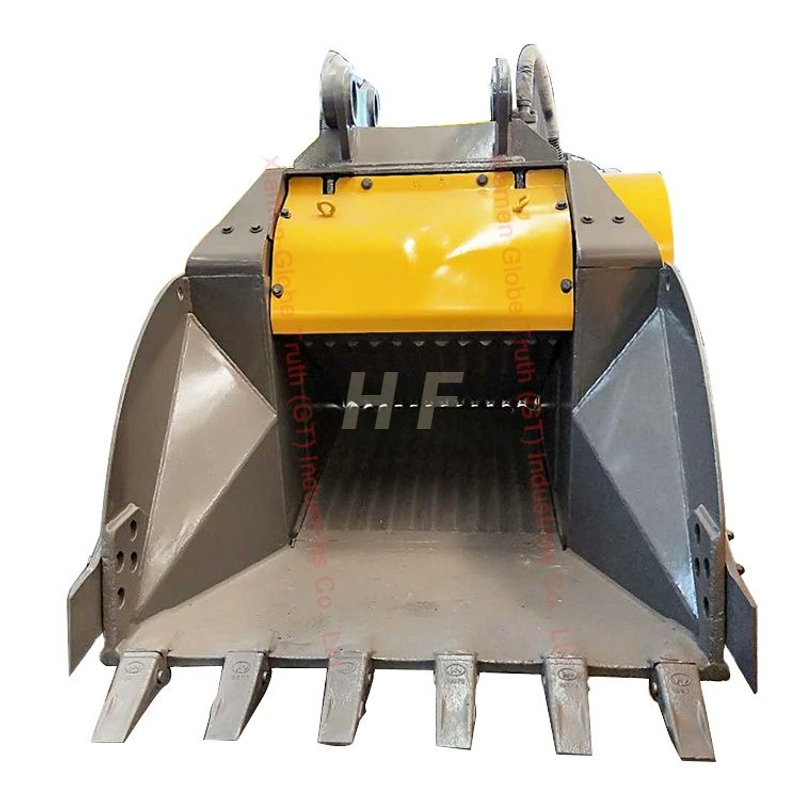 Factory direct sales crusher bucket Skid Steer Concrete Rock Crusher Bucket for excavator accessory