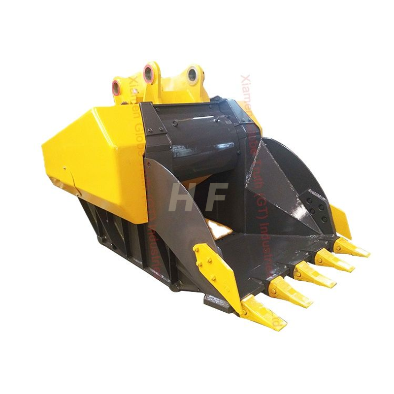 Factory direct sales crusher bucket Skid Steer Concrete Rock Crusher Bucket for excavator accessory