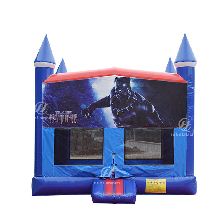 custom inflatable theme bouncer commercial inflatable black bouncy PaNtHer jumping castle house for kid