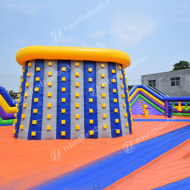 Giant air bouncer inflatable trampoline theme park outdoor playground inflatable big bounce obstacle sport park