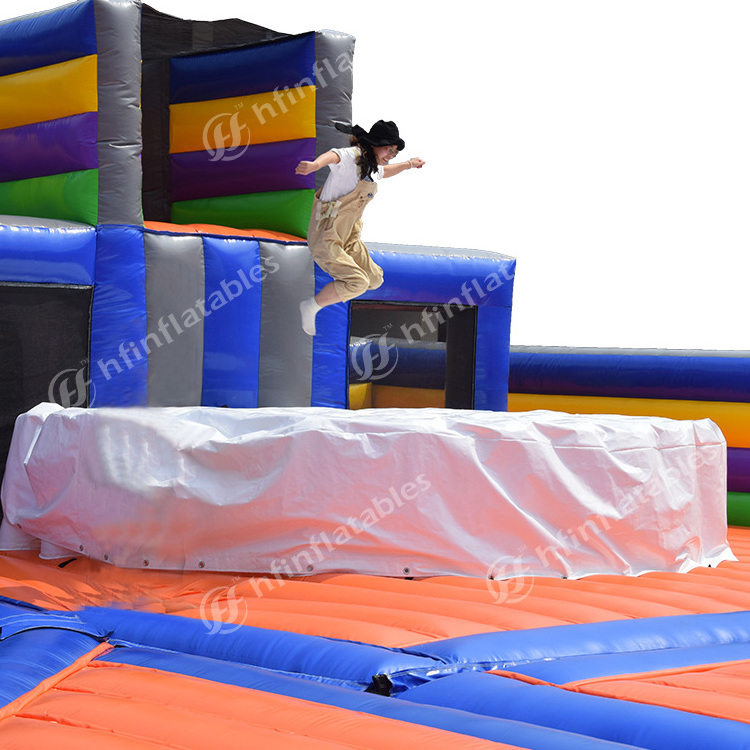 Giant air bouncer inflatable trampoline theme park outdoor playground inflatable big bounce obstacle sport park