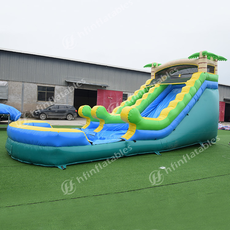 Water Slip Splash Discount Half Pipe Large Pool Bounce House Dry Inflatable Slides For Kids