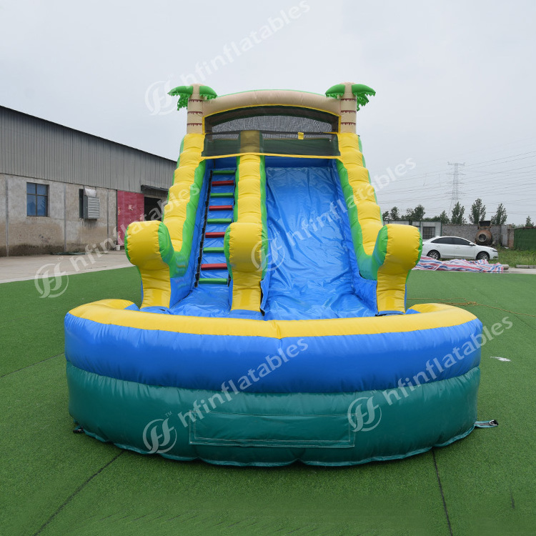 Water Slip Splash Discount Half Pipe Large Pool Bounce House Dry Inflatable Slides For Kids