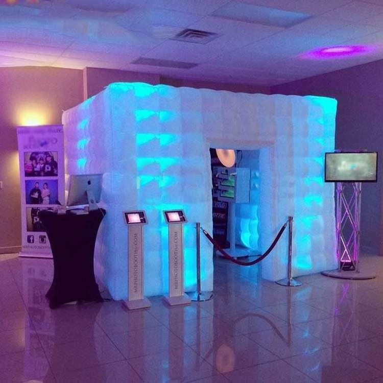 Party Photo Booth Large Wedding Led Light Lighted Inflatable Cube Tent For Rental