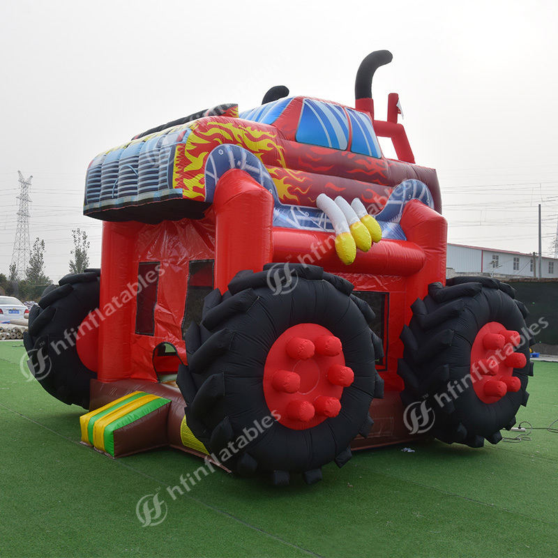 Master Fire Monster Inflatable Construction Large Castle Unisex Bouncing Truck Bounce House