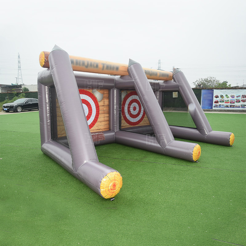 inflatable interactive throwing game for adults Carnival Inflatable Axe Battle Game