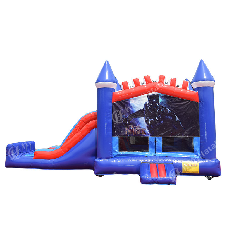 custom inflatable theme bouncer commercial inflatable black bouncy PaNtHer jumping castle house for kid