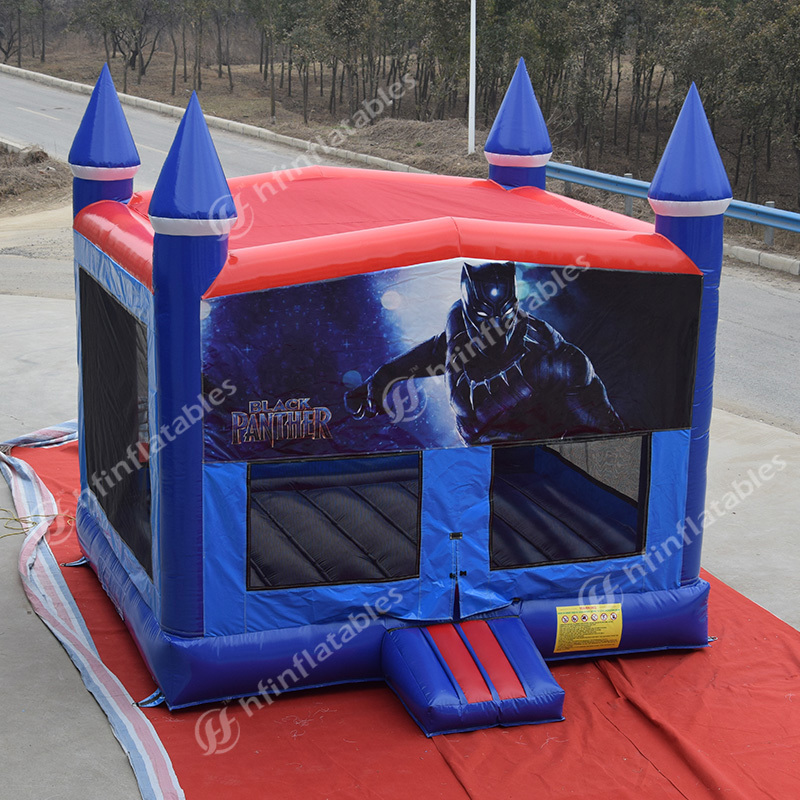 custom inflatable theme bouncer commercial inflatable black bouncy PaNtHer jumping castle house for kid