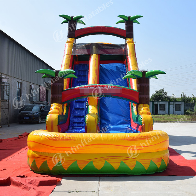 23foot yellow cali flame 0.55mm giant inflatable slides high street pool water slide for kids adults flame inflatable slide