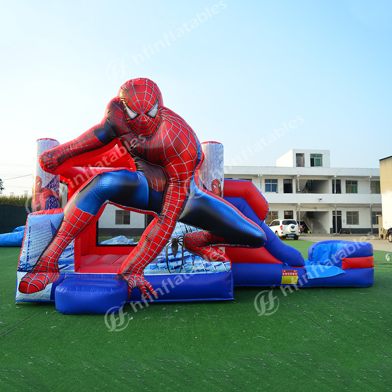 Commercial Pvc Water Slide New Design Castle Spiderman Inflatable Bounce House inflatable water slide spiderman