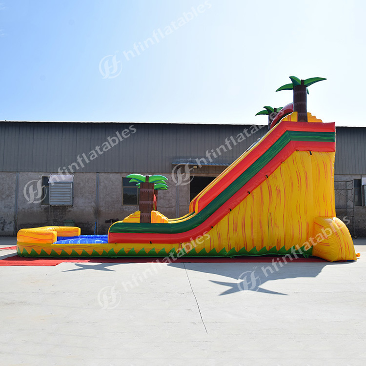 23foot yellow cali flame 0.55mm giant inflatable slides high street pool water slide for kids adults flame inflatable slide