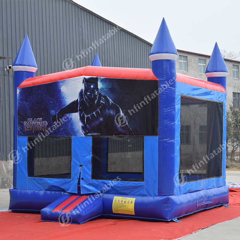 custom inflatable theme bouncer commercial inflatable black bouncy PaNtHer jumping castle house for kid