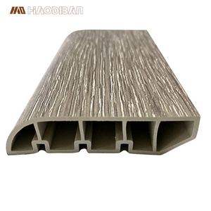 Modern 60mm 70mm 80mm Wood Grain Skirting Board Covers SPC Vinyl Skirting Line