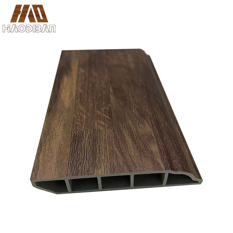 HaoFamily 2400*50mm Customized Pattern Plastic PVC Baseboard Wall Flooring Skirting Line SPC Base Boards