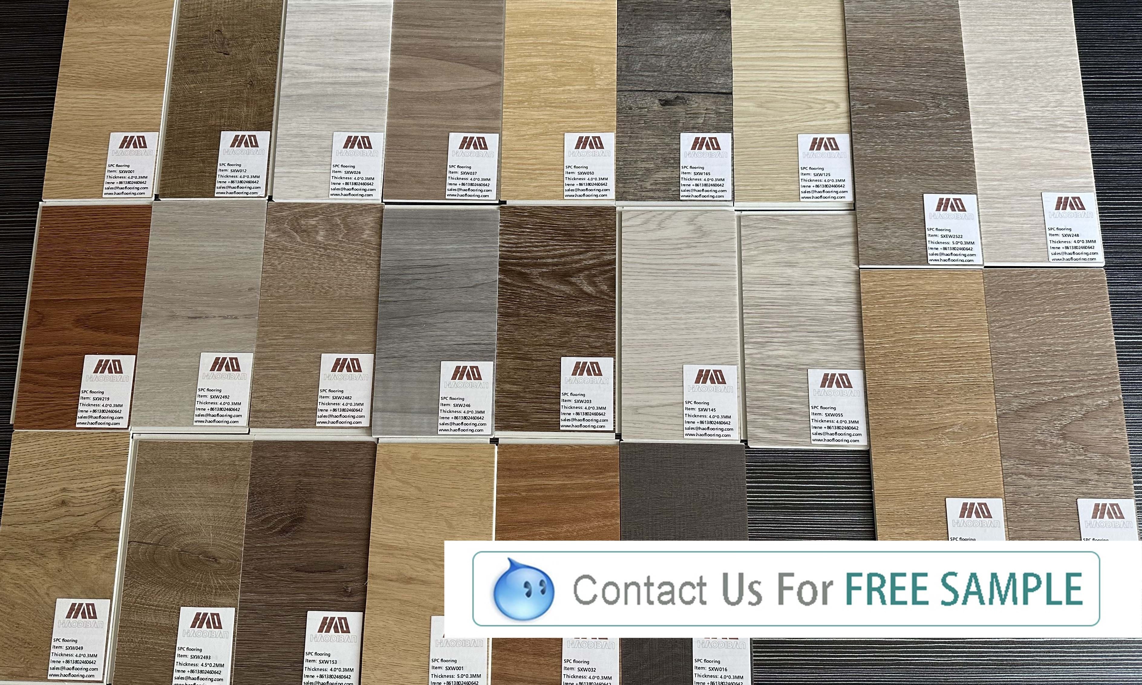 Interior Waterproof Wood Grain Tiles Plastic PVC Flooring 4.0mm SPC LVT Luxury Vinyl Click Flooring