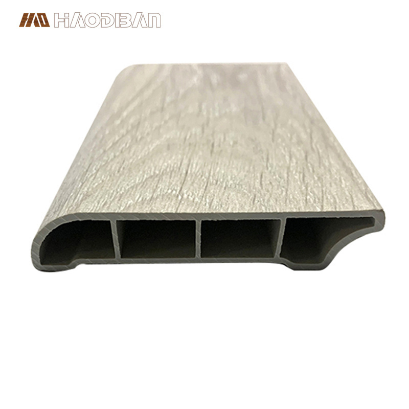 Modern 60mm 70mm 80mm Wood Grain Skirting Board Covers SPC Vinyl Skirting Line