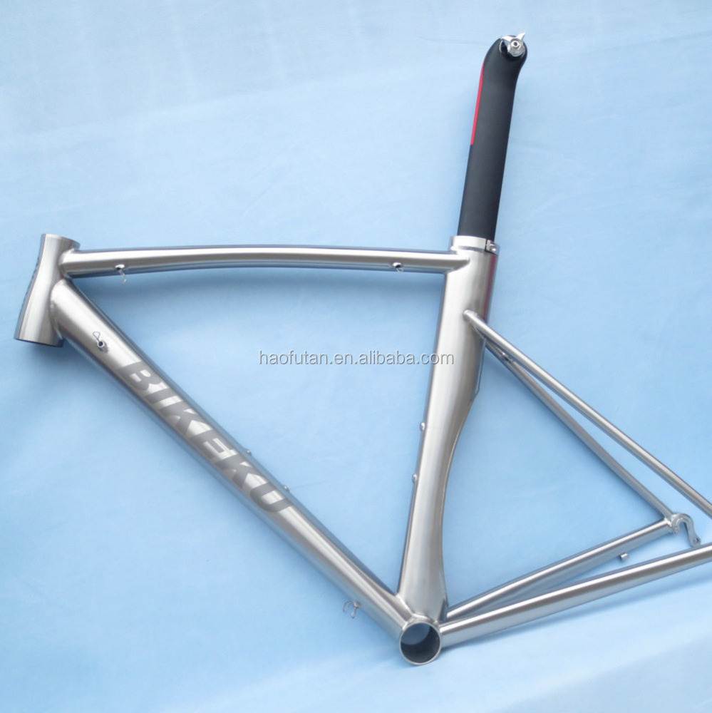 Aero frame titanium bike road frame-HFT-T1635D with hydraulic brakes braze on/clamp adaptor front deraillieurs