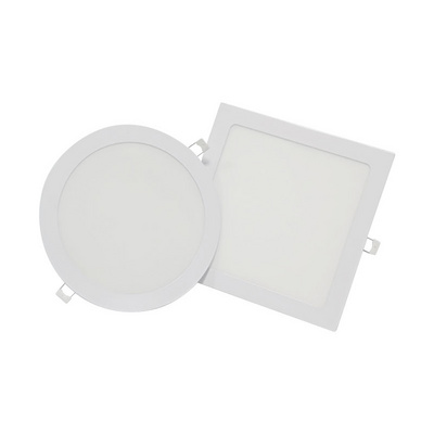 960lm led recessed low profile slim panel light 12W 6inch round square led panel light 3cct 3 in 1