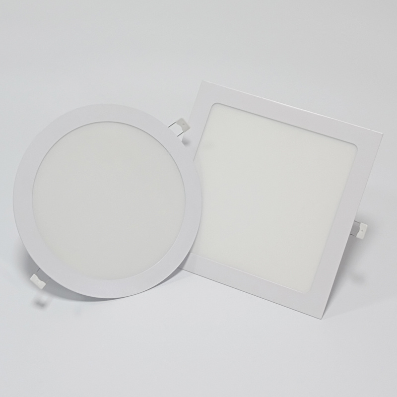 960lm led recessed low profile slim panel light 12W 6inch round square led panel light 3cct 3 in 1