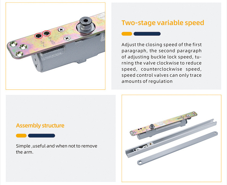 High Quality Fire Rated Listed Casting Iron Cam Action Concealed Door Closer