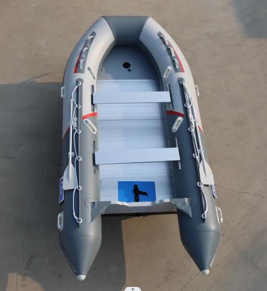 Qingdao Haohai Pontoon Raft Jet Sailing Rubber Small Bateau Center Console  Pvc fishing inflatable Boat For Entertainment