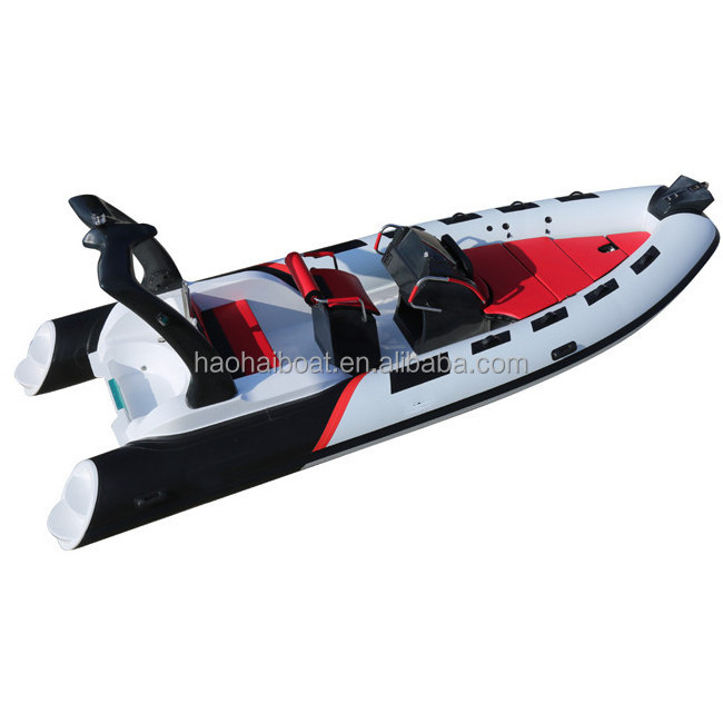 CE certificate 5.8m 10 people pvc/hypalon rigid hull fiberglass fishing boats for sale