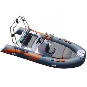 New Model 12FT Rib390CL Boat with CE 3.9m Fiberglass Hull Rigid Inflatable Boat Fishing Boat