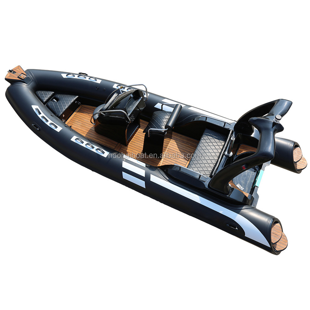 CE certificate 5.8m 10 people pvc/hypalon rigid hull fiberglass fishing boats for sale