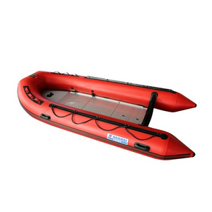 14ft 430cm aluminum floor inflatable boat for fishing boat