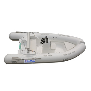 Qingdao Haohai Inflatable Passenger Boat PVC Fiberglass Hull Floor Hovercraft Canoe Rigide Custom Made Logo