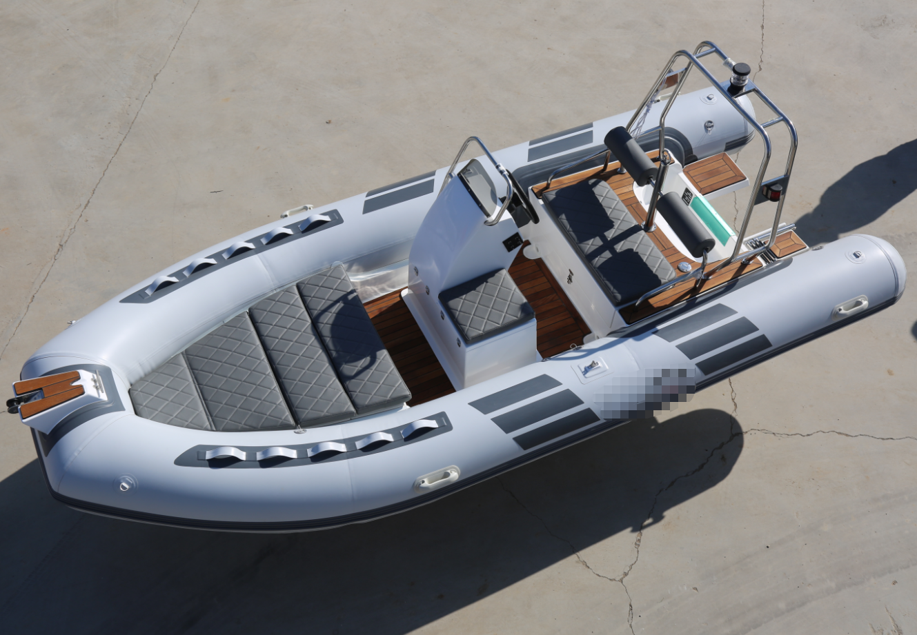 Qingdao Haohai Passenger Fiberglass Hull Floor Hovercraft Canoe rib Boat With Custom Made Logo