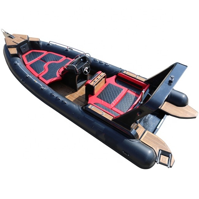 23.3ft Luxury RIB Hypalon Inflatable Fishing Rowing Boat with 200HP Motor for Sale Italy